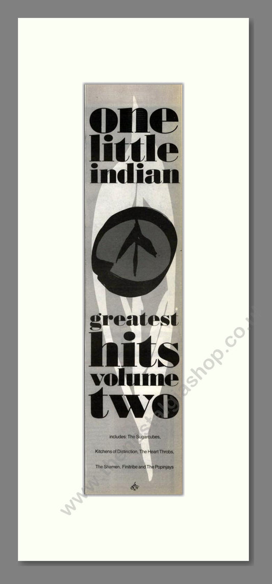 One Little Indian - Greatest Hits Vol 2. Vintage Advert 1990 (ref AD201878)