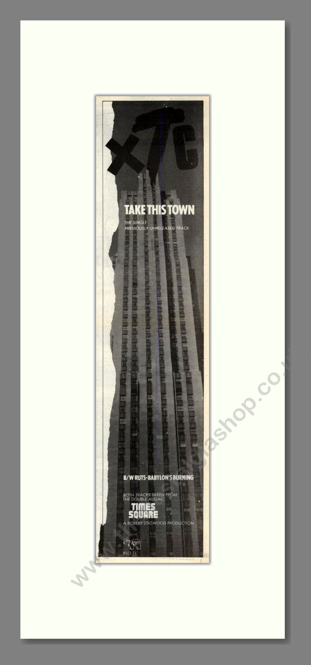 XTC - Take This Town. Vintage Advert 1980 (ref AD201893)