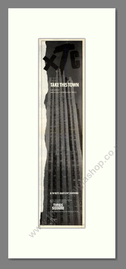 XTC - Take This Town. Vintage Advert 1980 (ref AD201893)