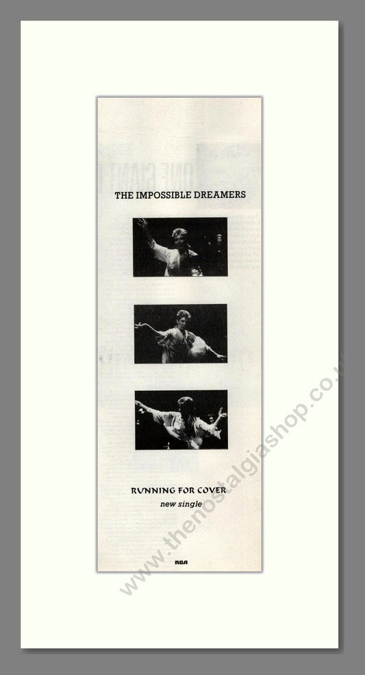 Impossible Dreamers (The) - Running For Cover. Vintage Advert 1987 (ref AD201896)
