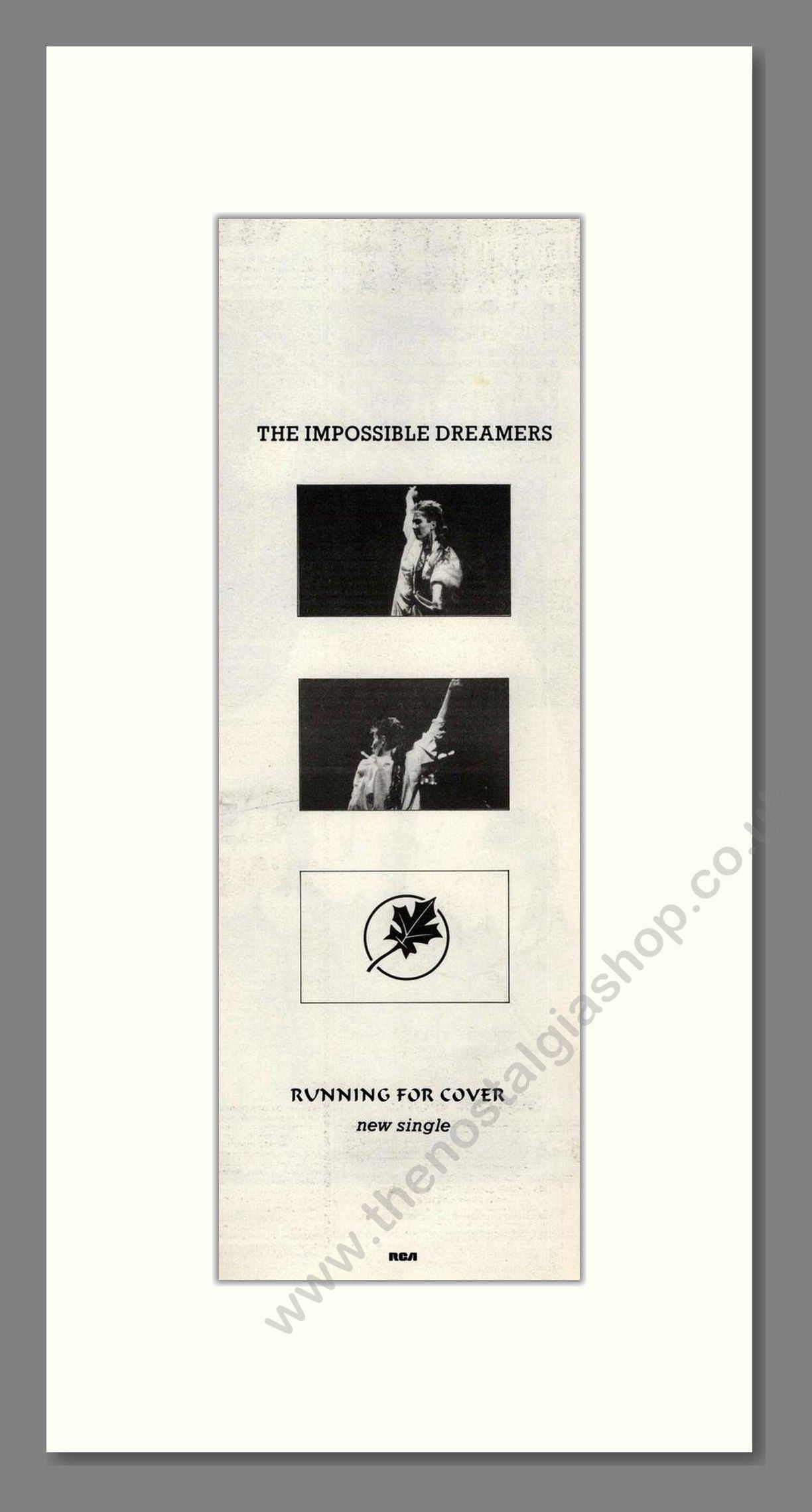 Impossible Dreamers (The) - Running For Cover. Vintage Advert 1987 (ref AD201897)