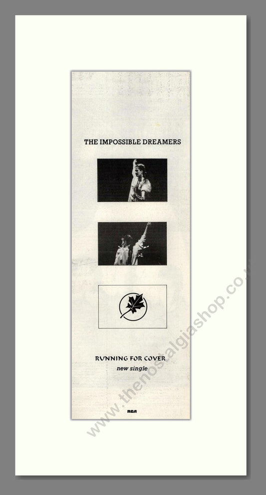 Impossible Dreamers (The) - Running For Cover. Vintage Advert 1987 (ref AD201897)