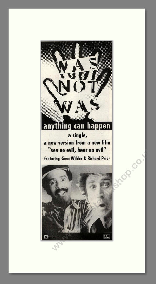 Was (Not Was) - Anything Can Happen. Vintage Advert 1989 (ref AD201920)