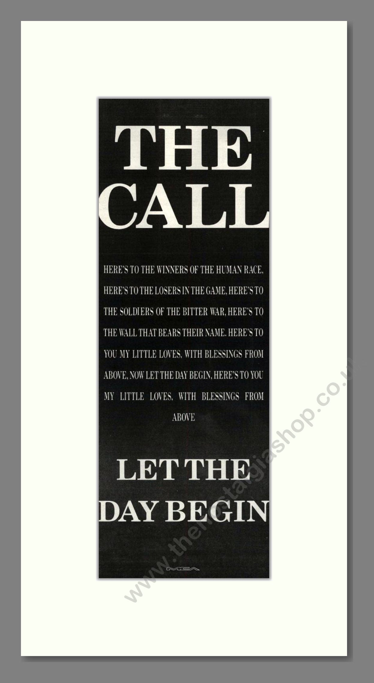 Call (The) - Let The Day Begin. Vintage Advert 1989 (ref AD201921)