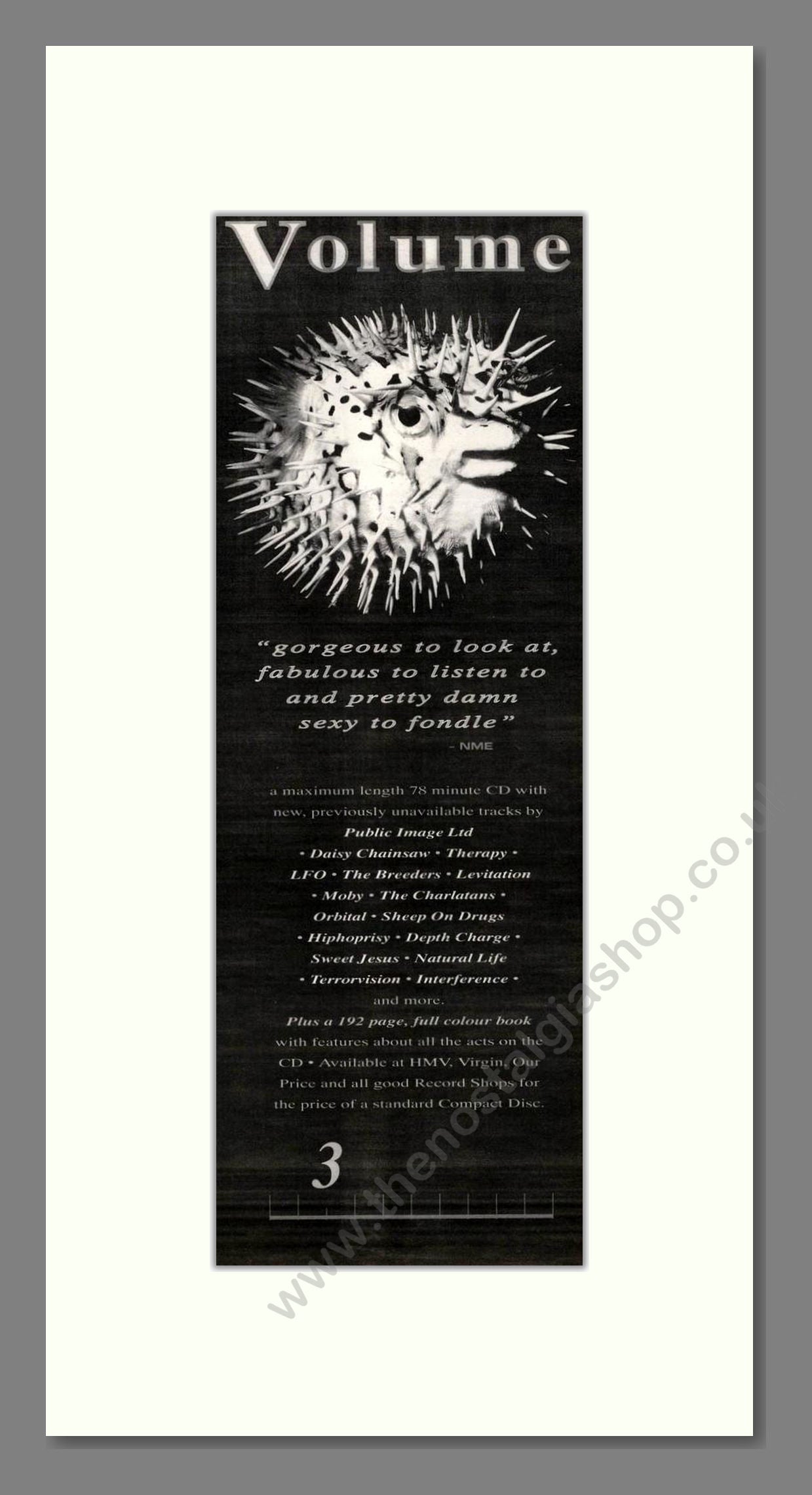 Various Artists - Volume. Vintage Advert 1992 (ref AD201930)