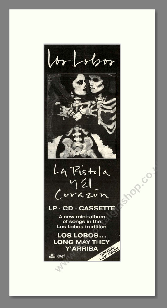 Los Lobos - La Pistola El Corazon. Vintage Advert 1988 (ref AD201935)