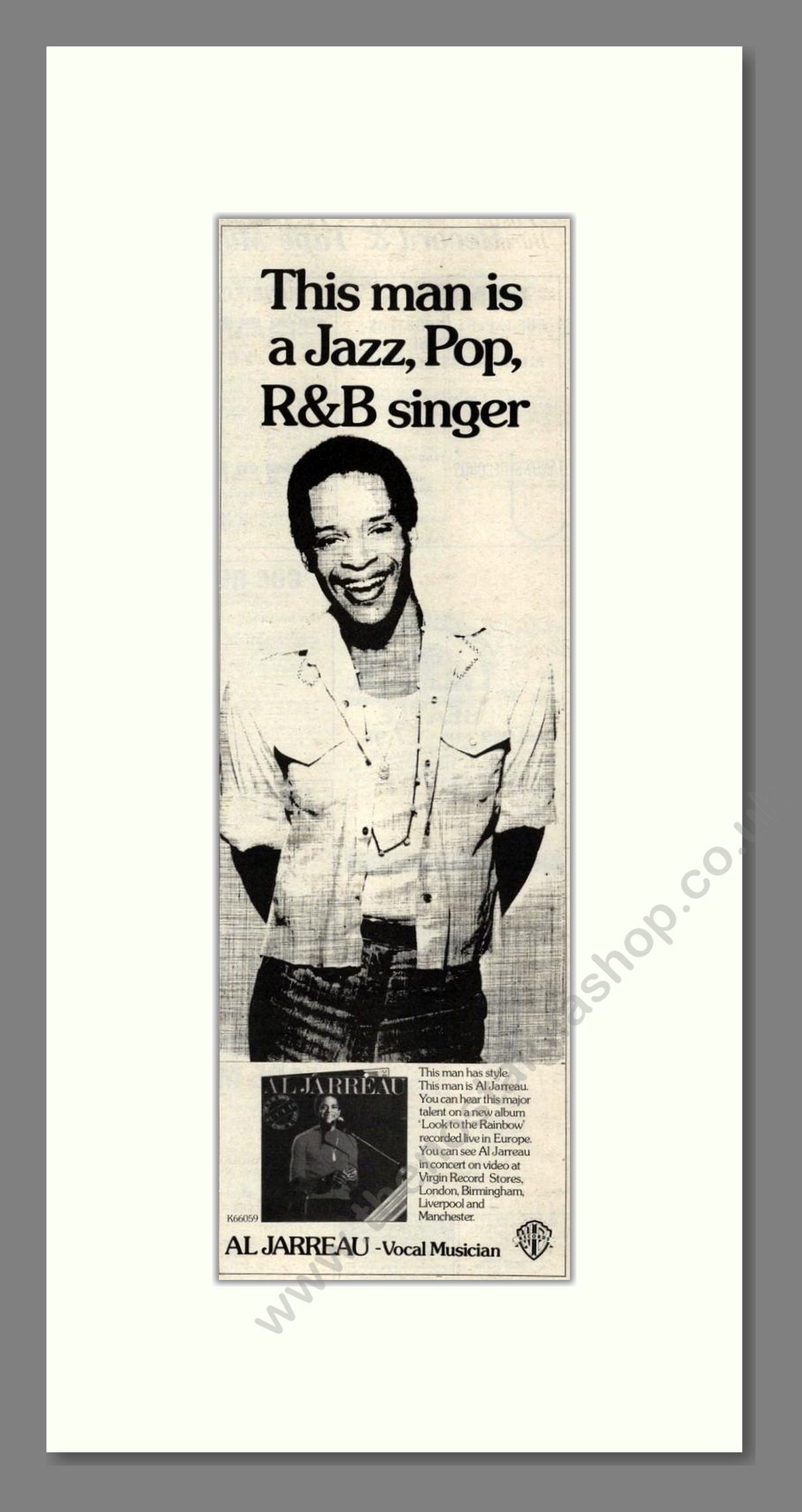 Al Jarreau - Look To The Rainbow. Vintage Advert 1977 (ref AD201950)