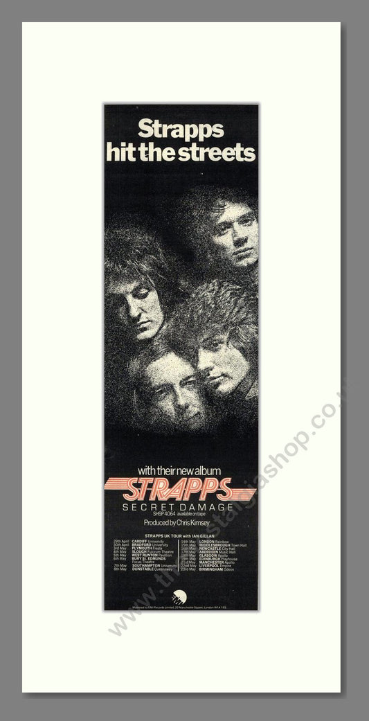 Strapps - Secret Damage. Vintage Advert 1977 (ref AD201953)