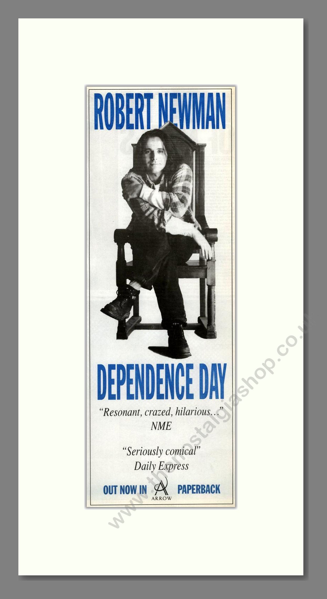 Robert Newman - Dependence Day. Vintage Advert 1995 (ref AD201964)