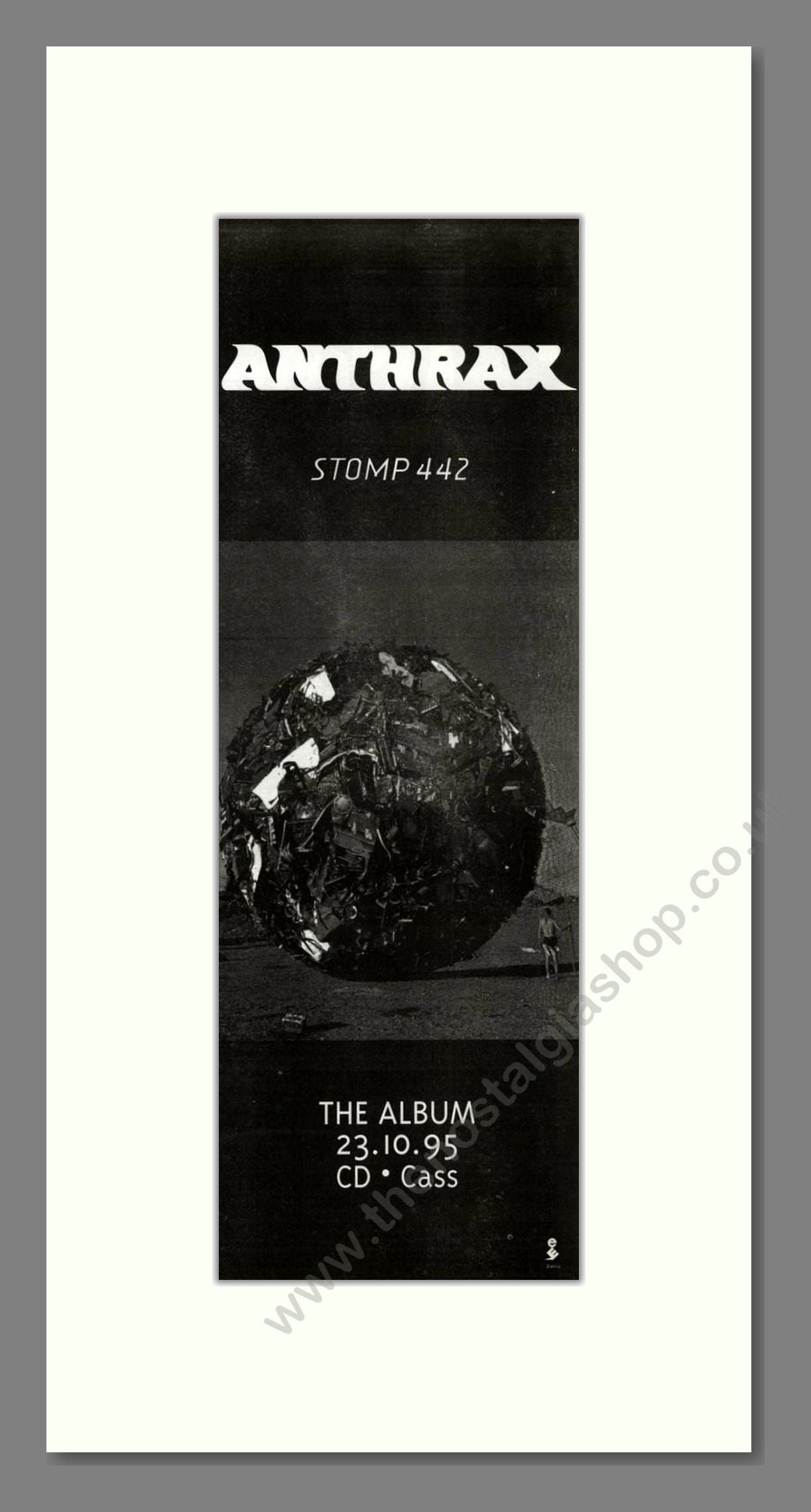 Anthrax - Stomp 442. Vintage Advert 1995 (ref AD201967)