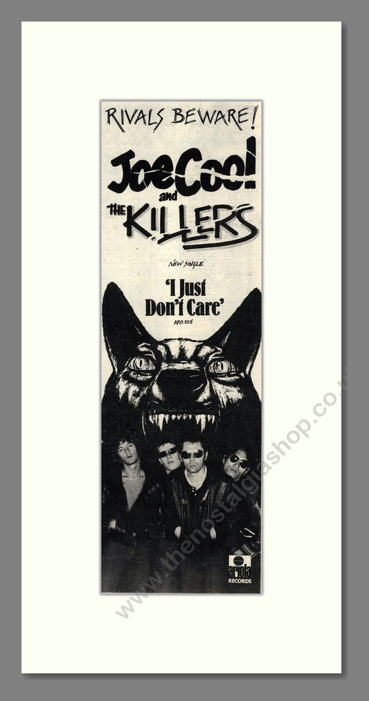Joe Cool And The Killers - I Just Don't Care. Vintage Advert 1977 (ref AD201971)
