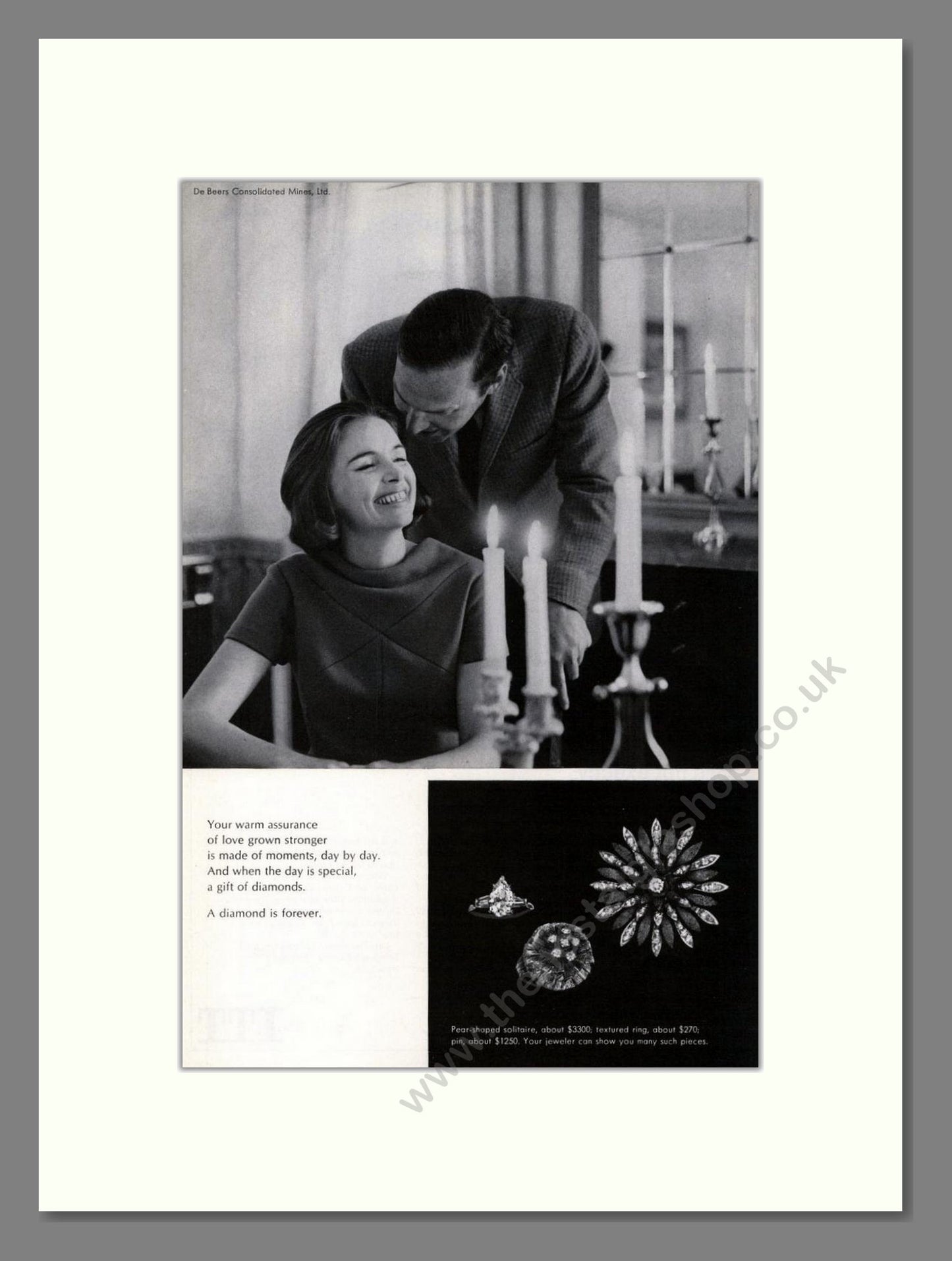 DeBeers - Diamonds. Vintage Advert 1967 (ref AD67994)