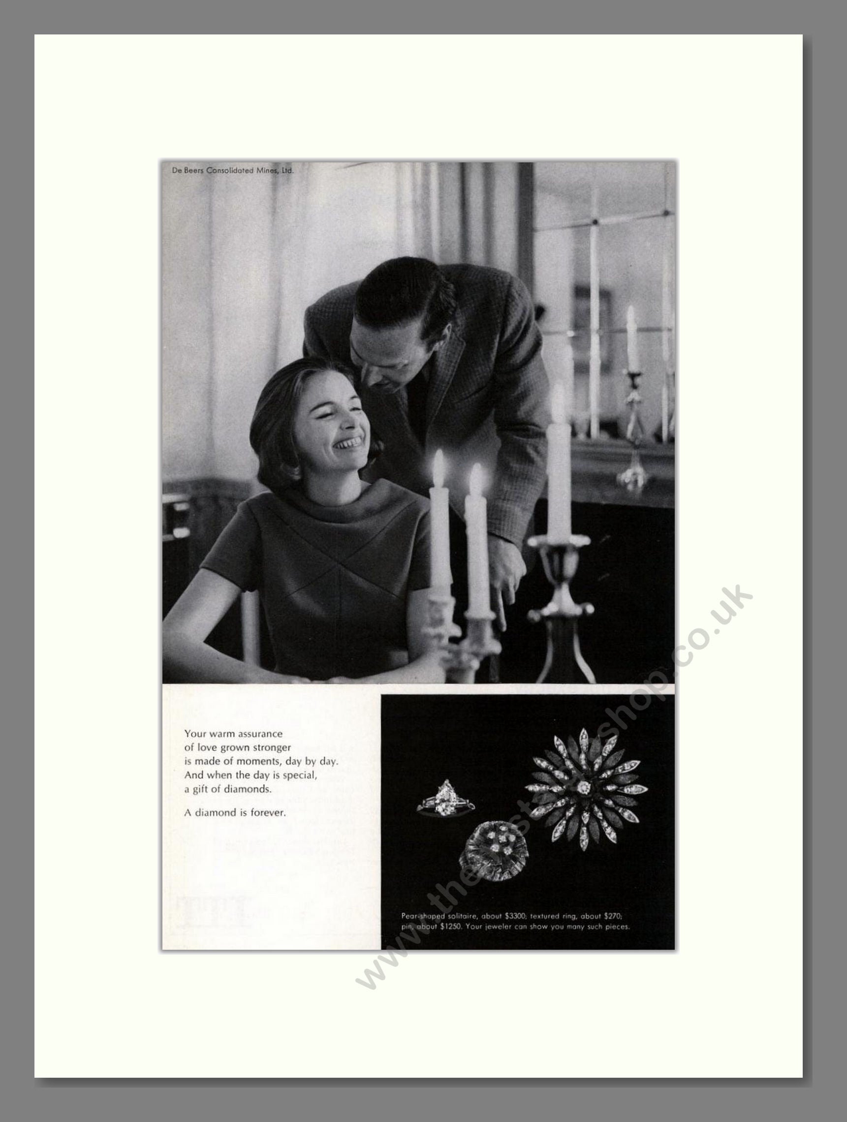 DeBeers - Diamonds. Vintage Advert 1967 (ref AD67994)