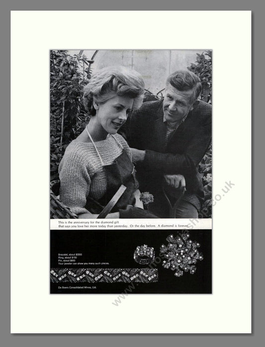 DeBeers - Diamonds. Vintage Advert 1967 (ref AD67996)