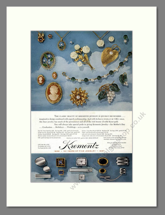 Krementz - Classic Beauty. Vintage Advert 1967 (ref AD67997)