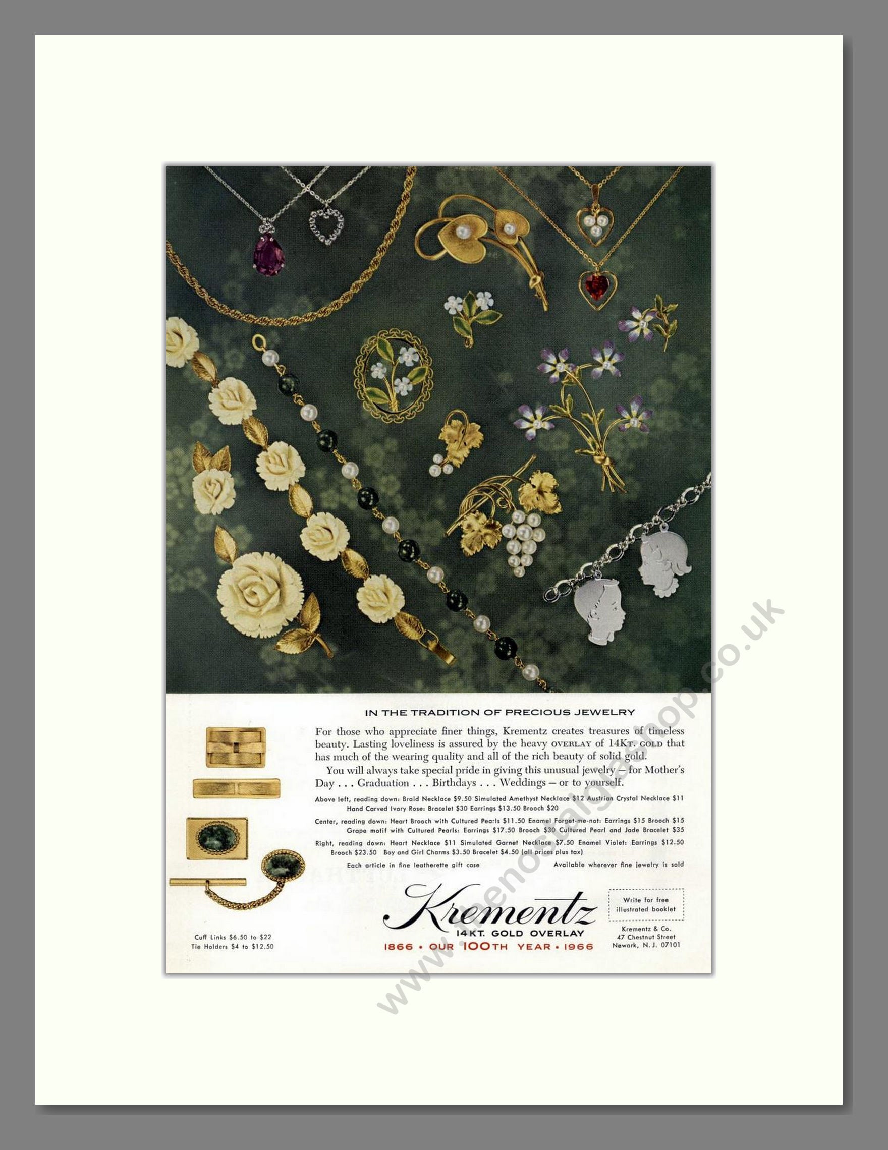 Krementz - In The Tradition. Vintage Advert 1965 (ref AD67999)