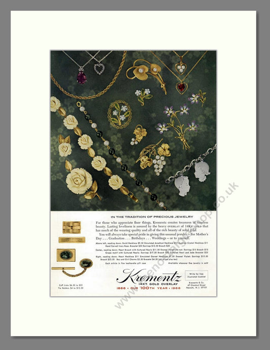 Krementz - In The Tradition. Vintage Advert 1965 (ref AD67999)