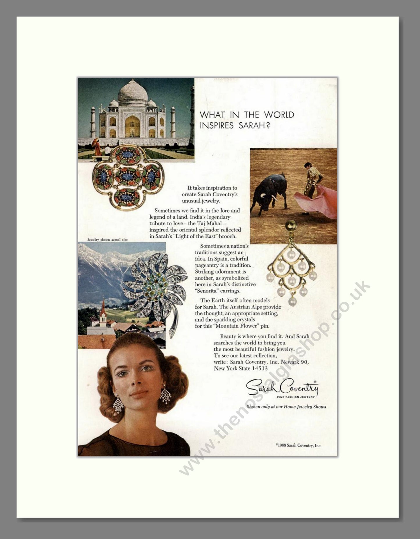 Sarah Coventry - Fine Fashion Jewellery. Vintage Advert 1968 (ref AD68004)