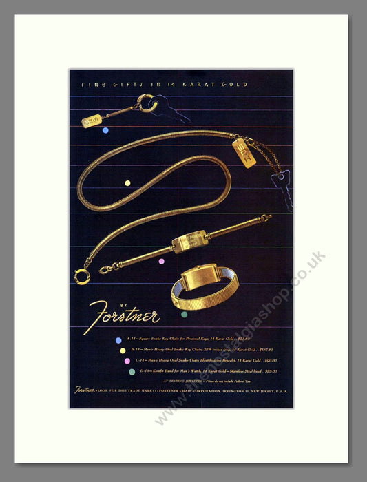 Forstner - Fine Gifts. Vintage Advert 1945 (ref AD68016)