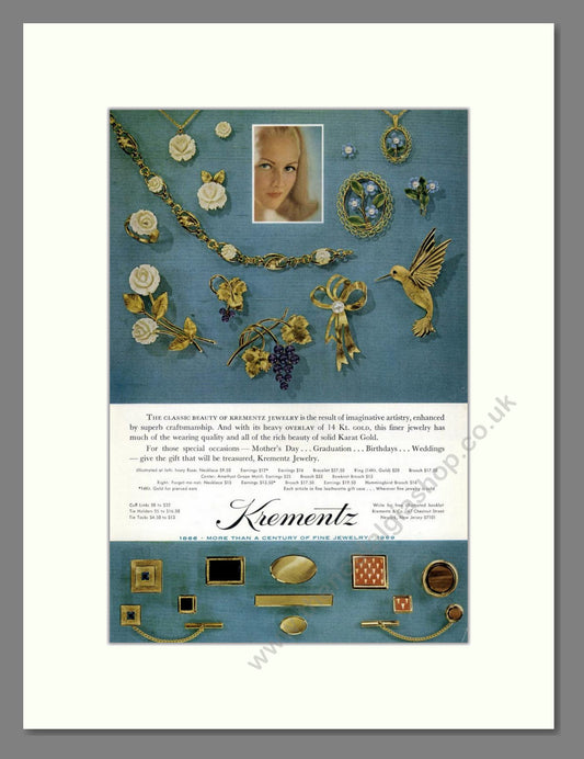 Krementz - Classic Beauty. Vintage Advert 1969 (ref AD68017)