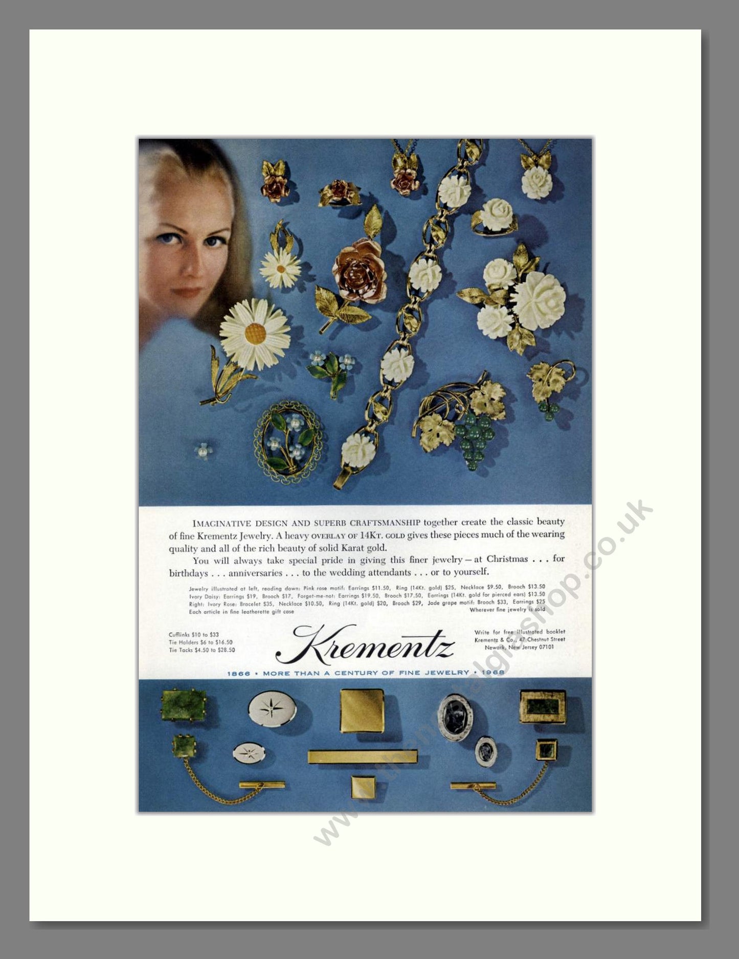 Krementz - Imaginative Design. Vintage Advert 1968 (ref AD68023)