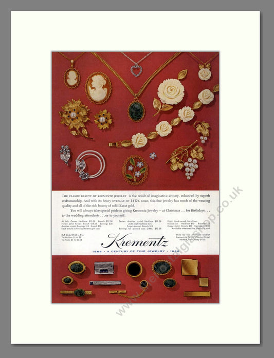 Krementz - Classic Beauty. Vintage Advert 1966 (ref AD68025)