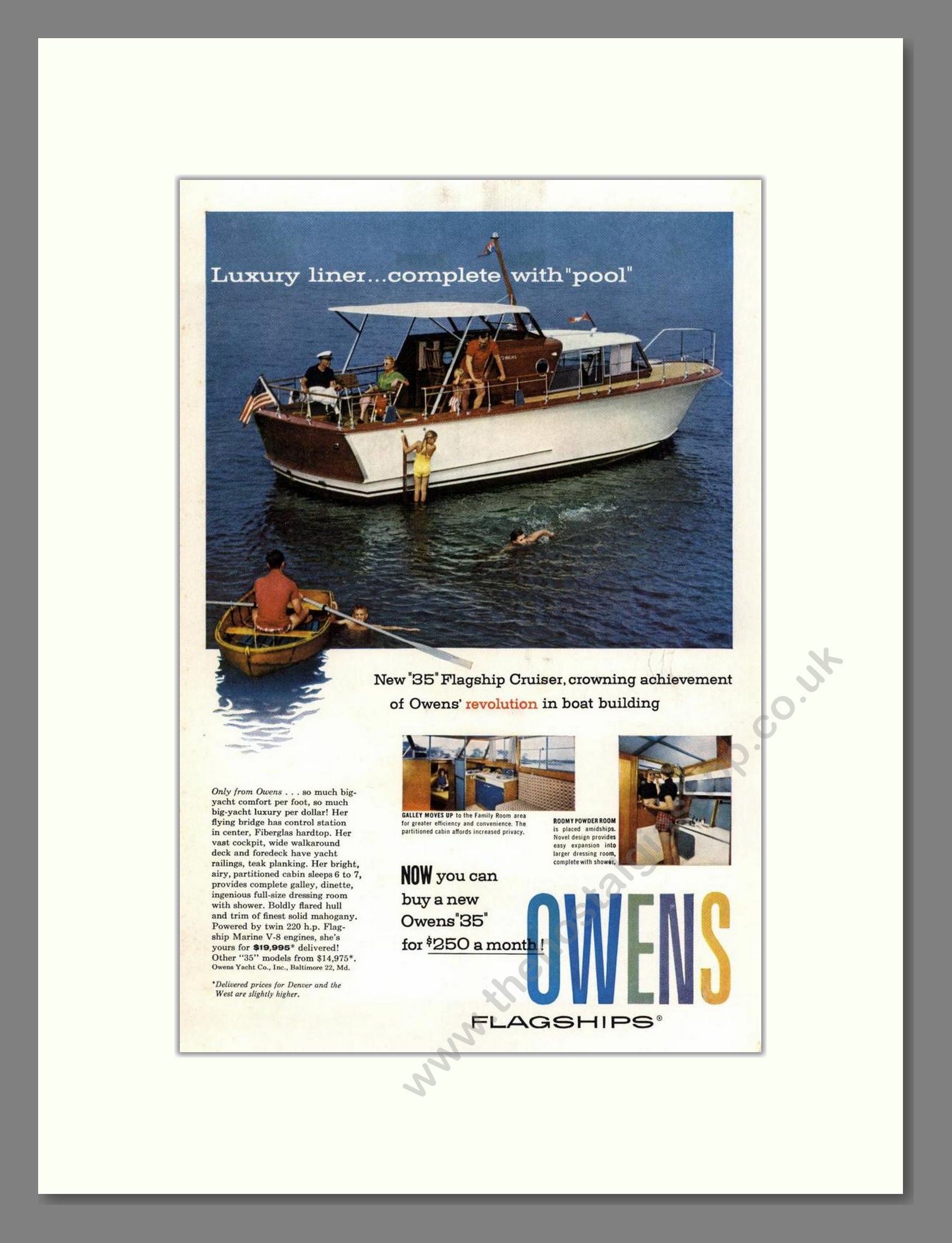 Owens - Flagship Cruiser. Vintage Advert 1958 (ref AD68040)
