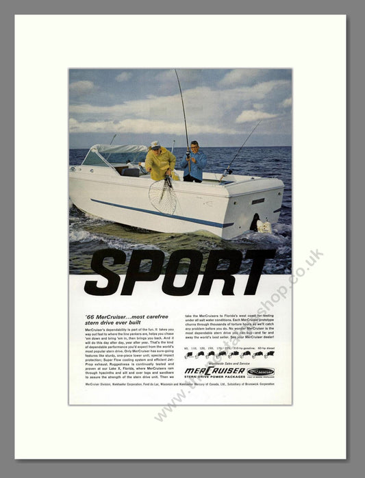 Mercruiser - Outboard Motors Sport. Vintage Advert 1966 (ref AD68043)