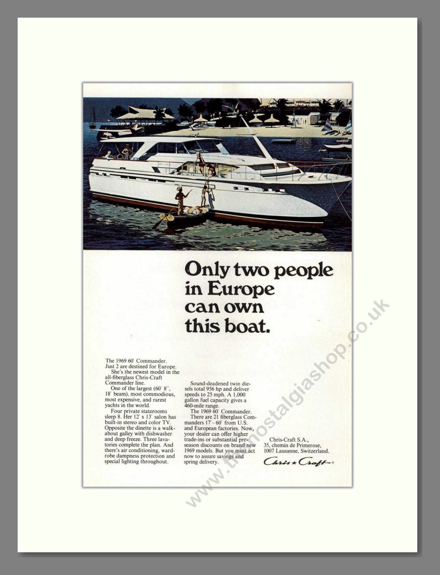 Chris-Craft - Commander. Vintage Advert 1968 (ref AD68058)