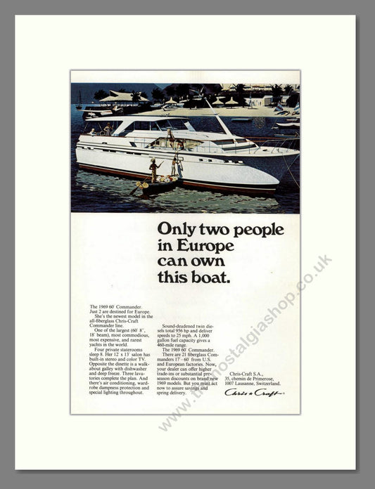 Chris-Craft - Commander. Vintage Advert 1968 (ref AD68058)