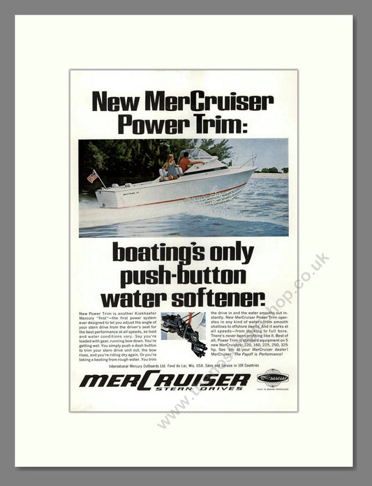 Mercruiser - Power Trim. Vintage Advert 1968 (ref AD68060)