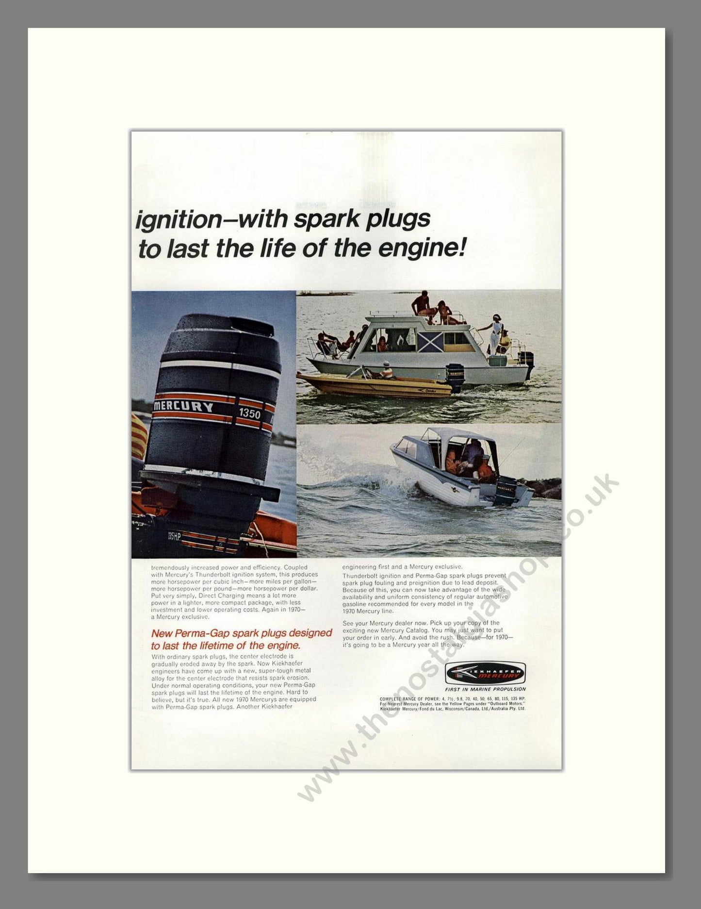 Mercury - Thunderbolt Double Advert. Vintage Advert 1970 (ref AD68111)
