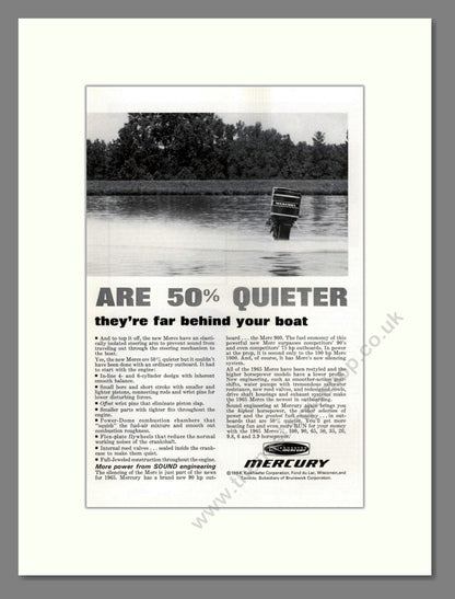 Mercury - Outboard Motor Double Advert. Vintage Advert 1964 (ref AD68069)