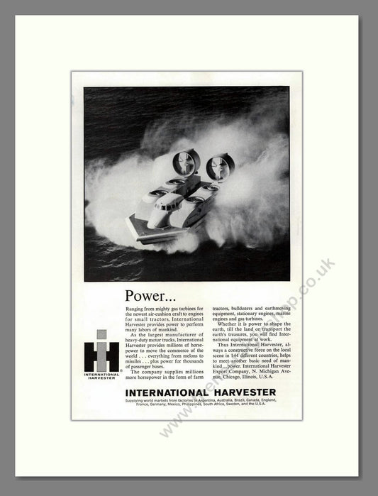 International Harvester - Engines. Vintage Advert 1965 (ref AD68083)