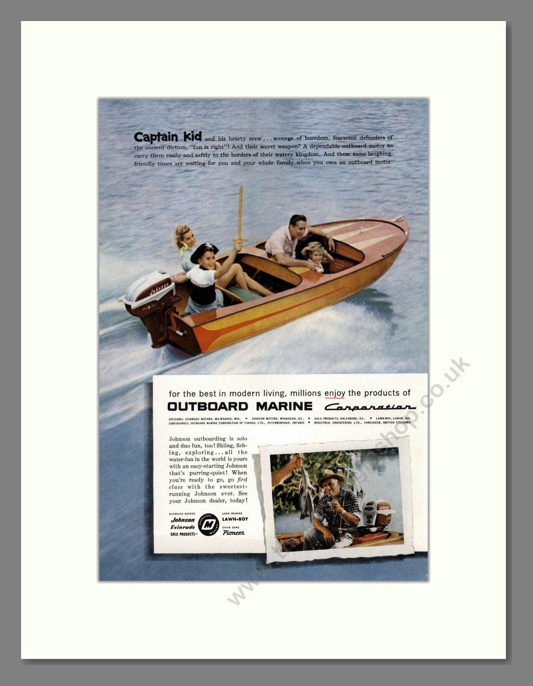 Outboard Marine - Outboard Motor. Vintage Advert 1957 (ref AD68089)