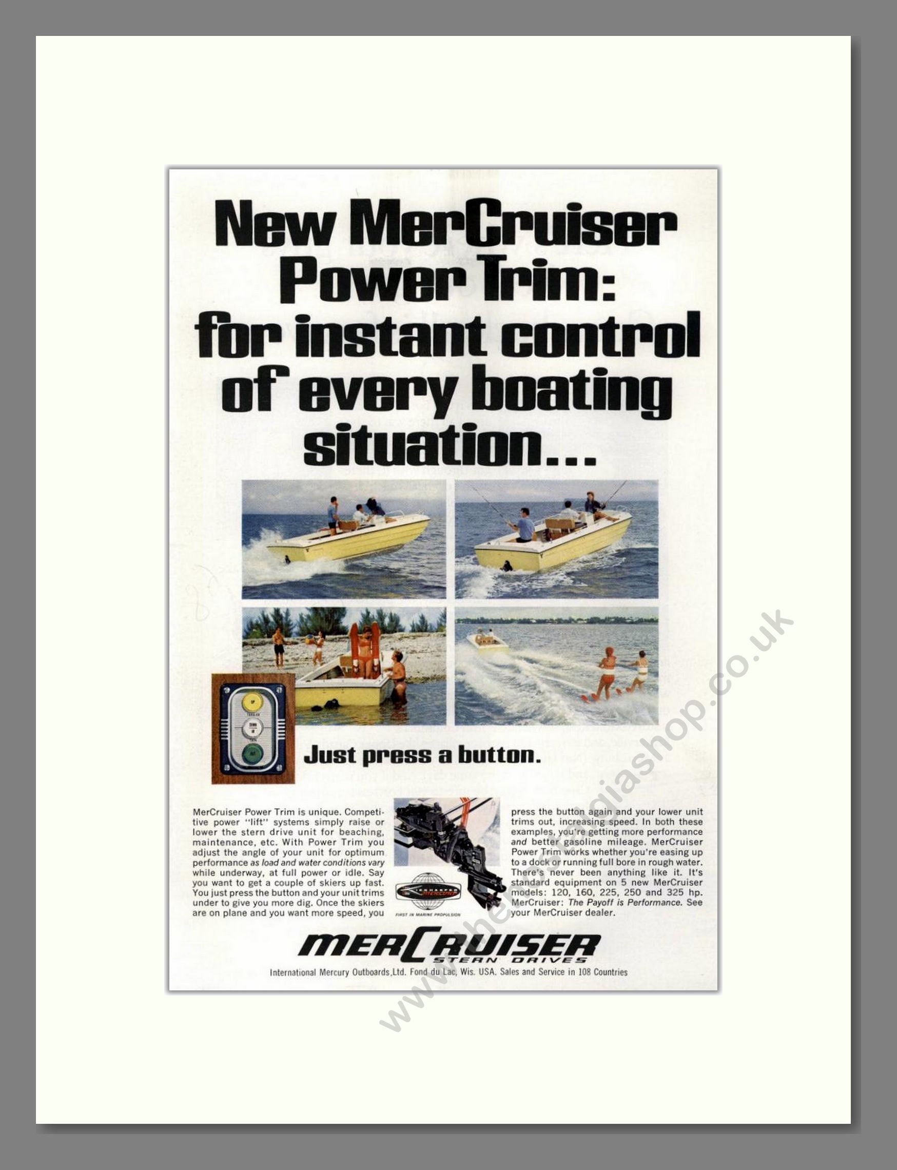 Mercruiser - Power Trim. Vintage Advert 1968 (ref AD68091)