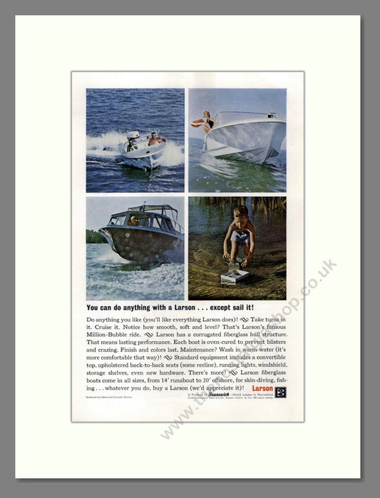 Larson - Cruisers. Vintage Advert 1963 (ref AD68097)