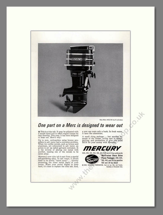 Mercury - 650 Outboard Motor. Vintage Advert 1963 (ref AD68102)