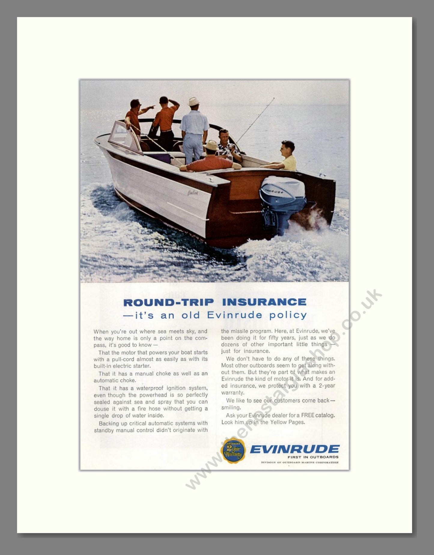 Evinrude - Outboard Motor. Vintage Advert 1963 (ref AD68103)
