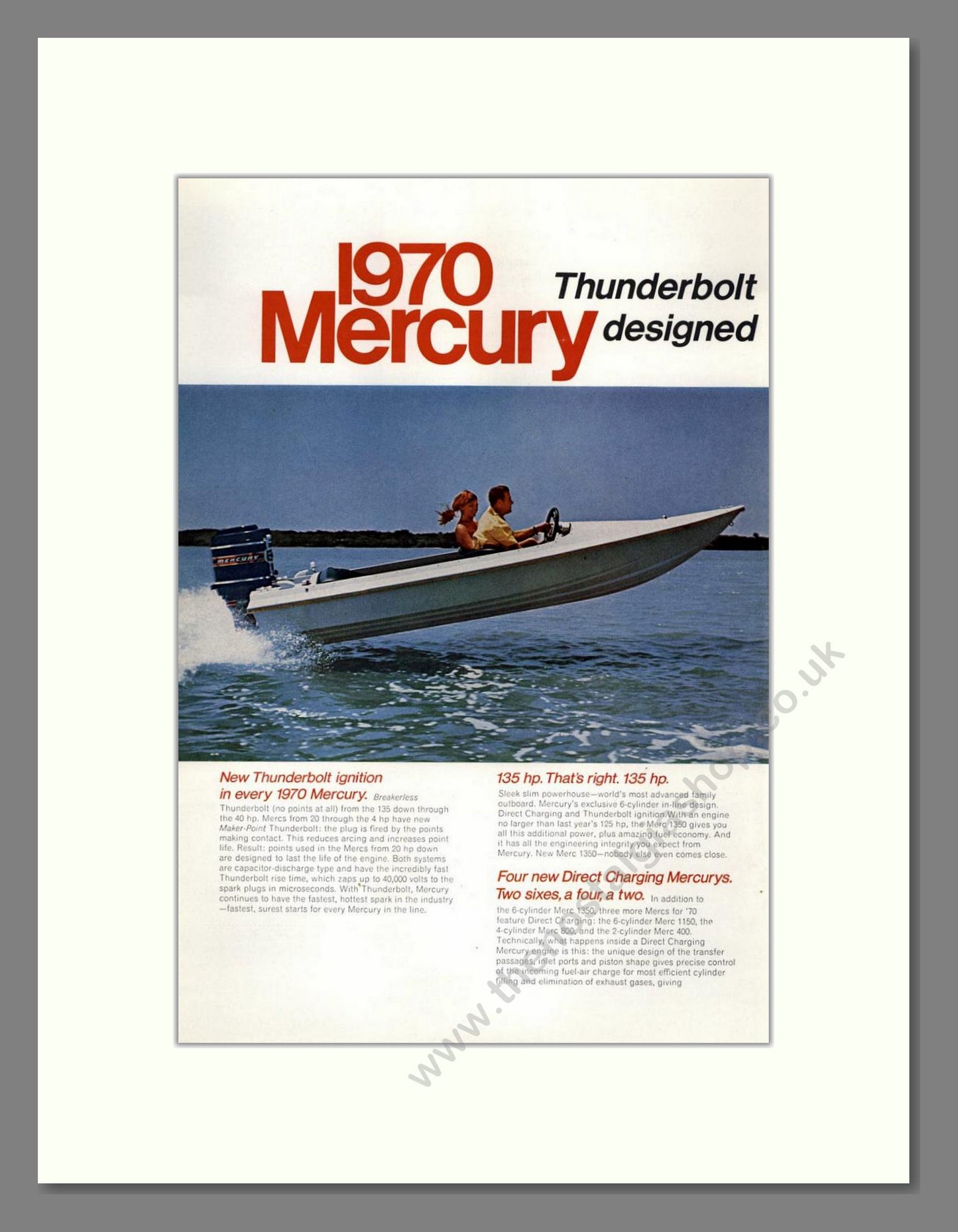 Mercury - Thunderbolt Double Advert. Vintage Advert 1970 (ref AD68111)