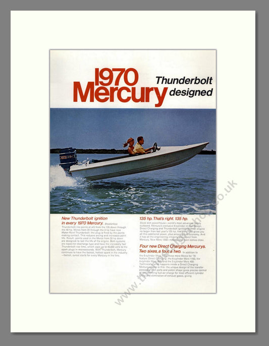 Mercury - Thunderbolt Double Advert. Vintage Advert 1970 (ref AD68111)
