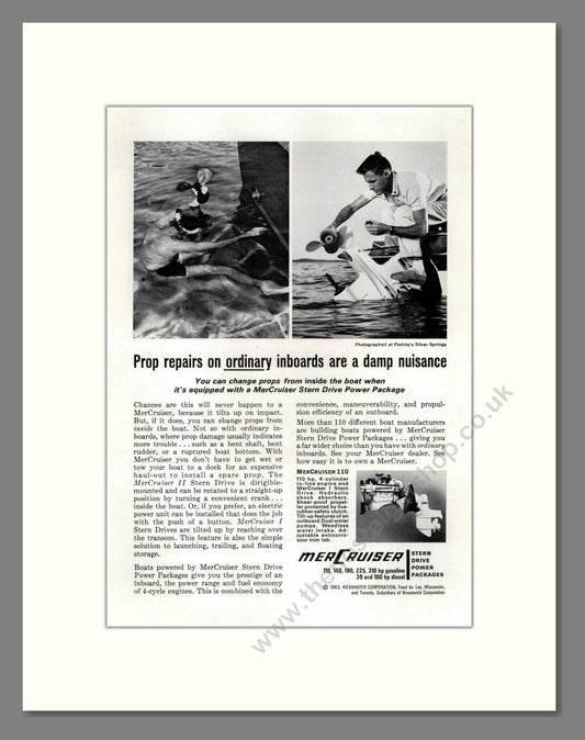 Mercruiser - Propellers. Vintage Advert 1963 (ref AD68115)