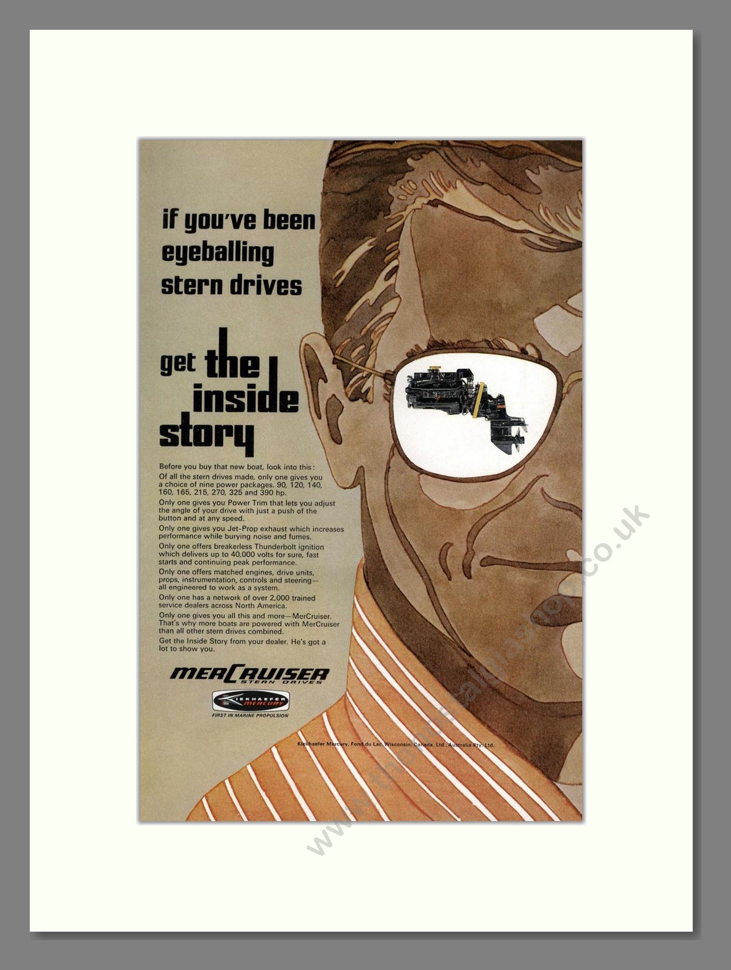 Mercruiser - Stern Drives. Vintage Advert 1970 (ref AD68120)