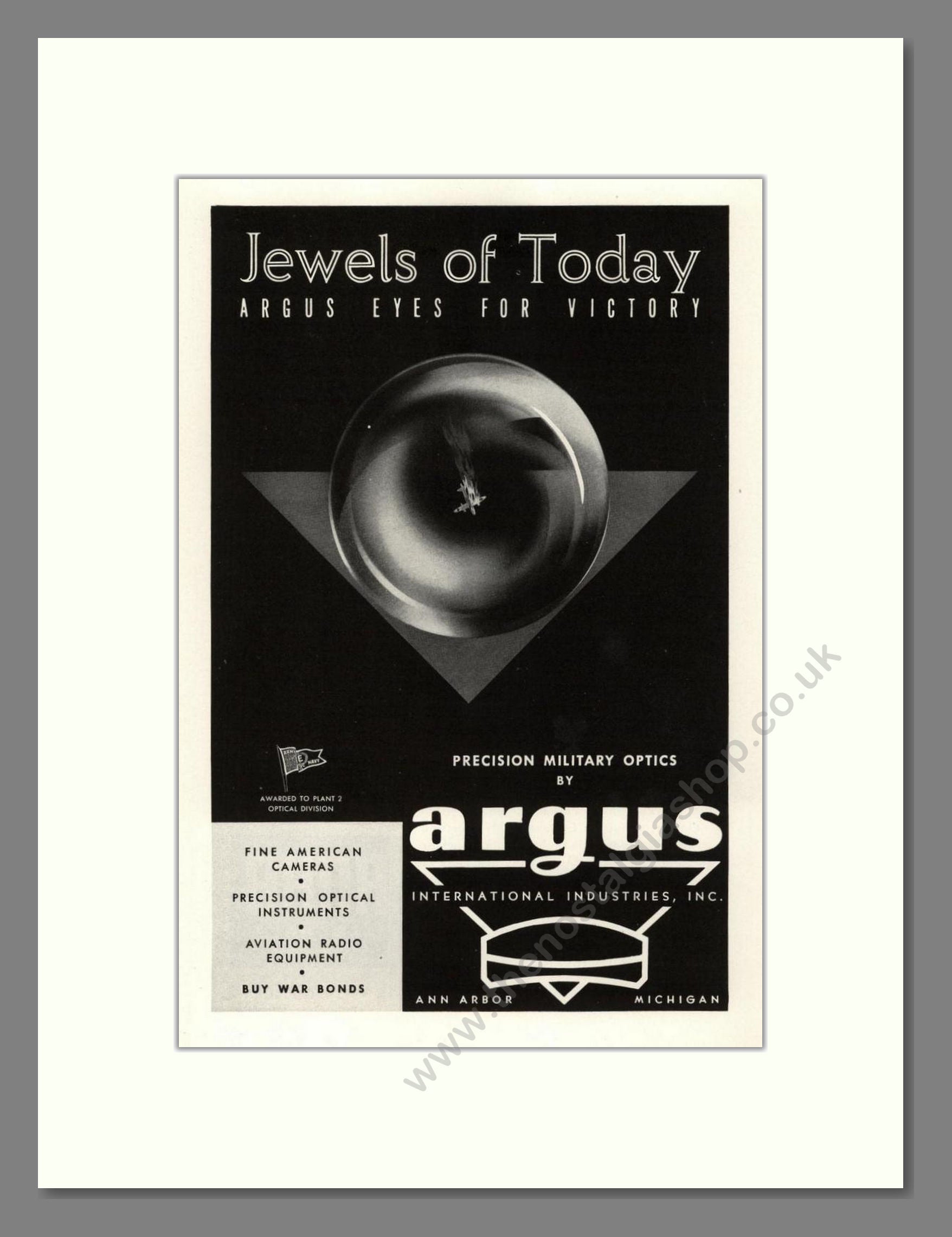 Argus - Jewels Of Today. Vintage Advert 1943 (ref AD68133)