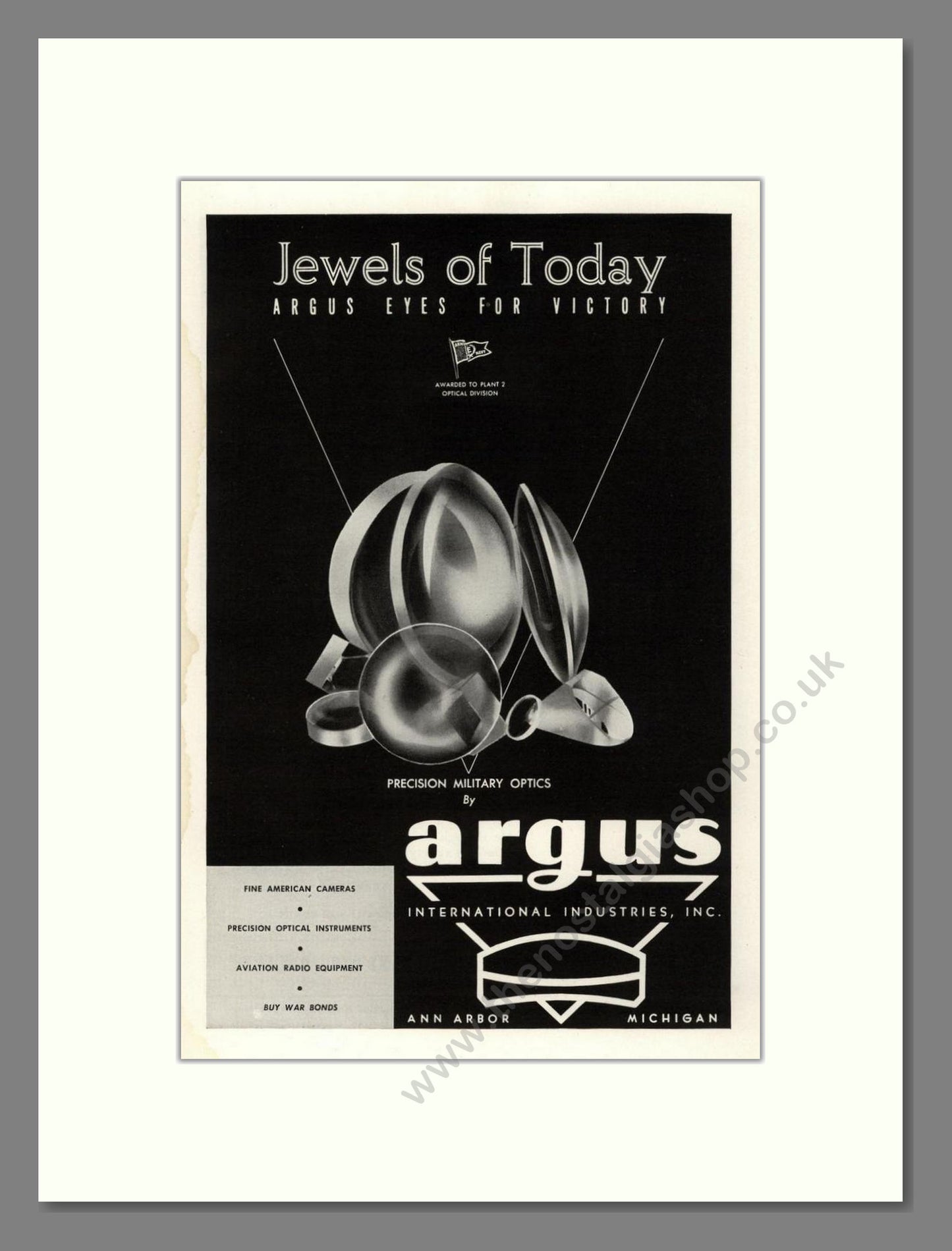 Argus - Jewels Of Today. Vintage Advert 1944 (ref AD68136)