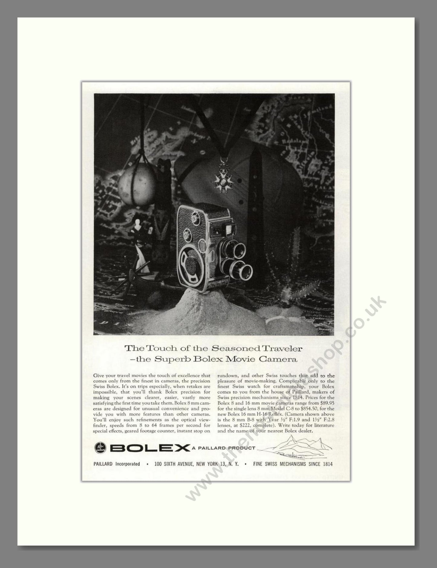 Bolex - Movie Camera. Vintage Advert 1957 (ref AD68140)