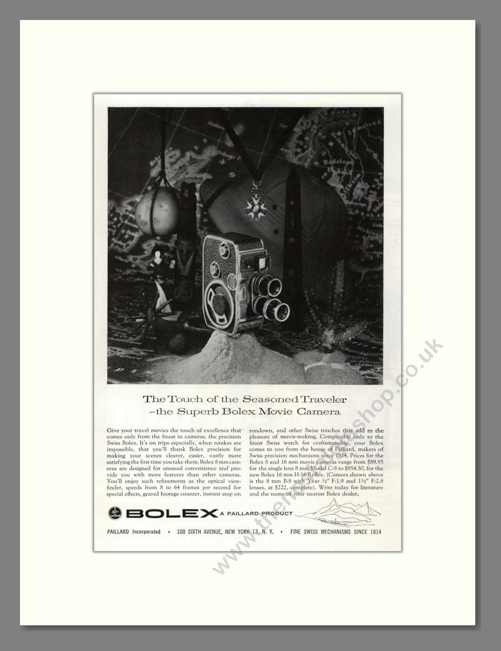 Bolex - Movie Camera. Vintage Advert 1957 (ref AD68140)