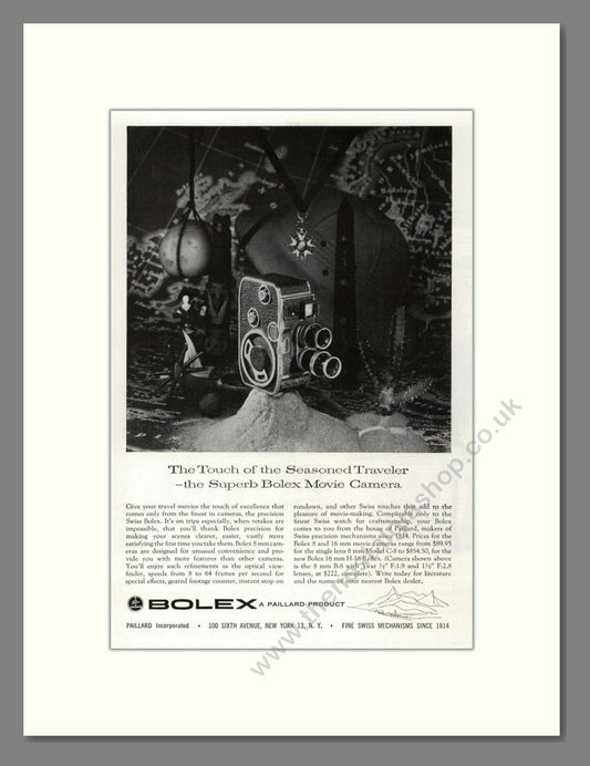 Bolex - Movie Camera. Vintage Advert 1957 (ref AD68140)