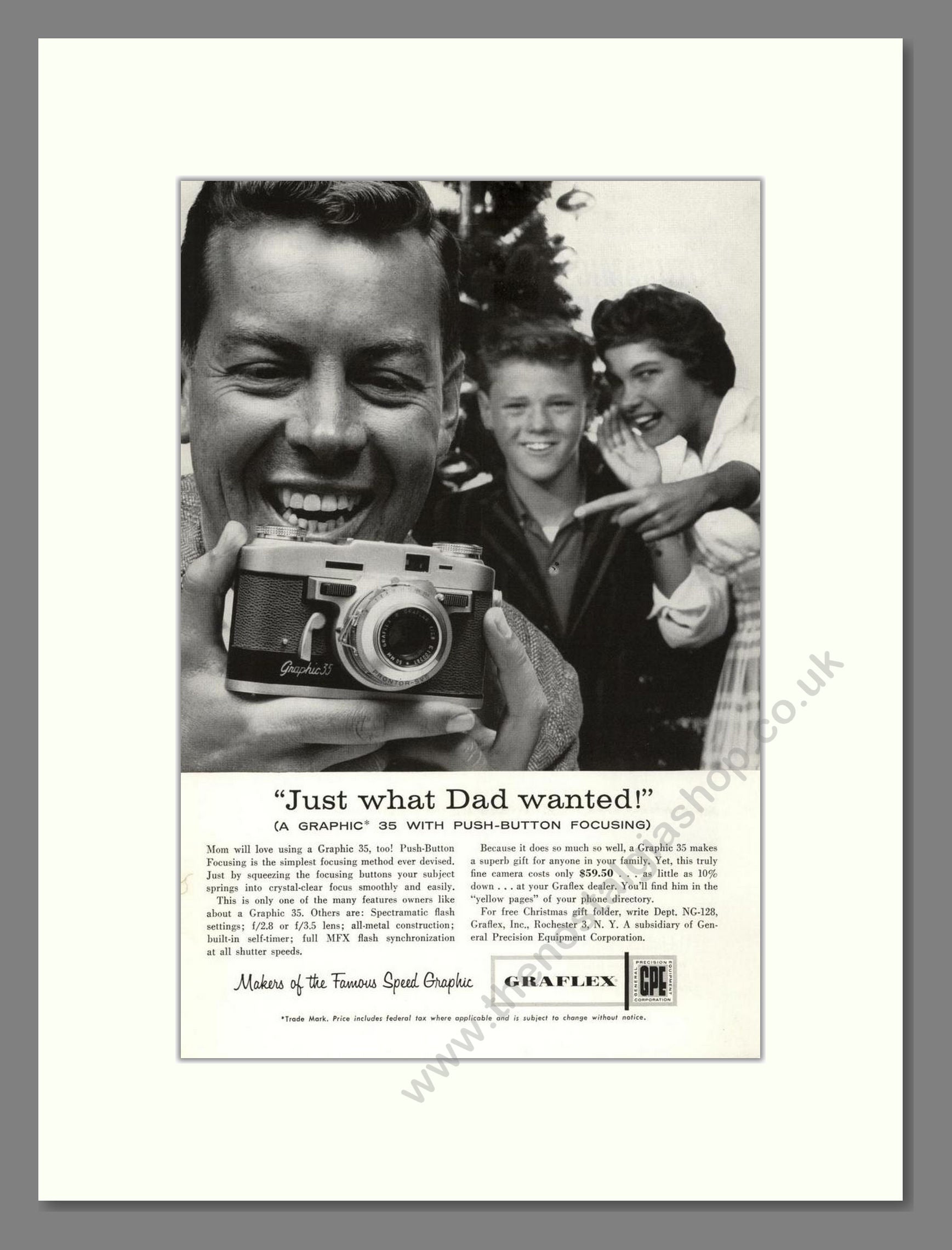 Graflex - Graphic 35. Vintage Advert 1958 (ref AD68151)