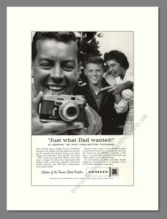 Graflex - Graphic 35. Vintage Advert 1958 (ref AD68151)